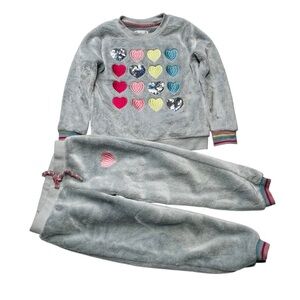 Epic Threads Gray Fleece Matching‎ Set with Heart Details sweatshirt and jogger
